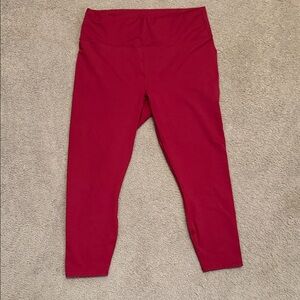 Fabletics PowerHold Maroon Leggings